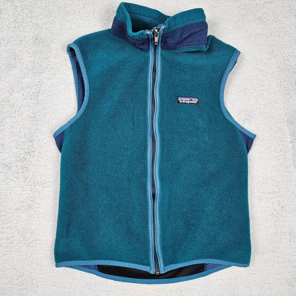 Vintage Patagonia (Men's Small) Blue Fleece Vest Full Zip PEF Synchilla USA Made